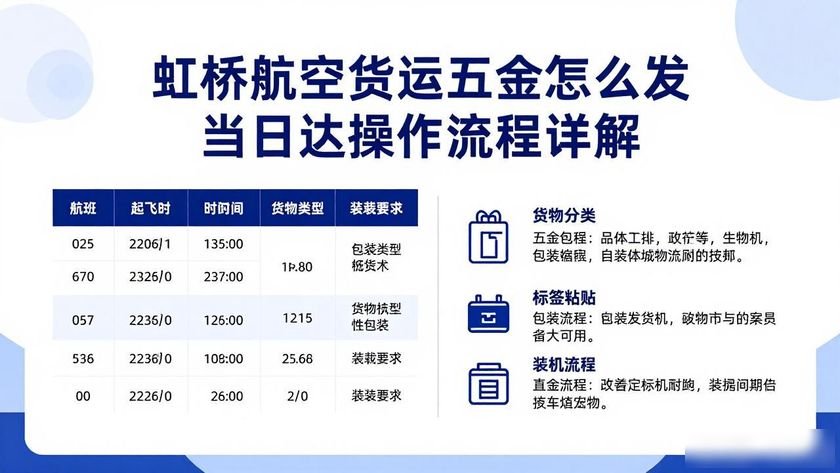上海虹橋空運公司_虹橋機場航空貨運部_虹橋航空貨運五金